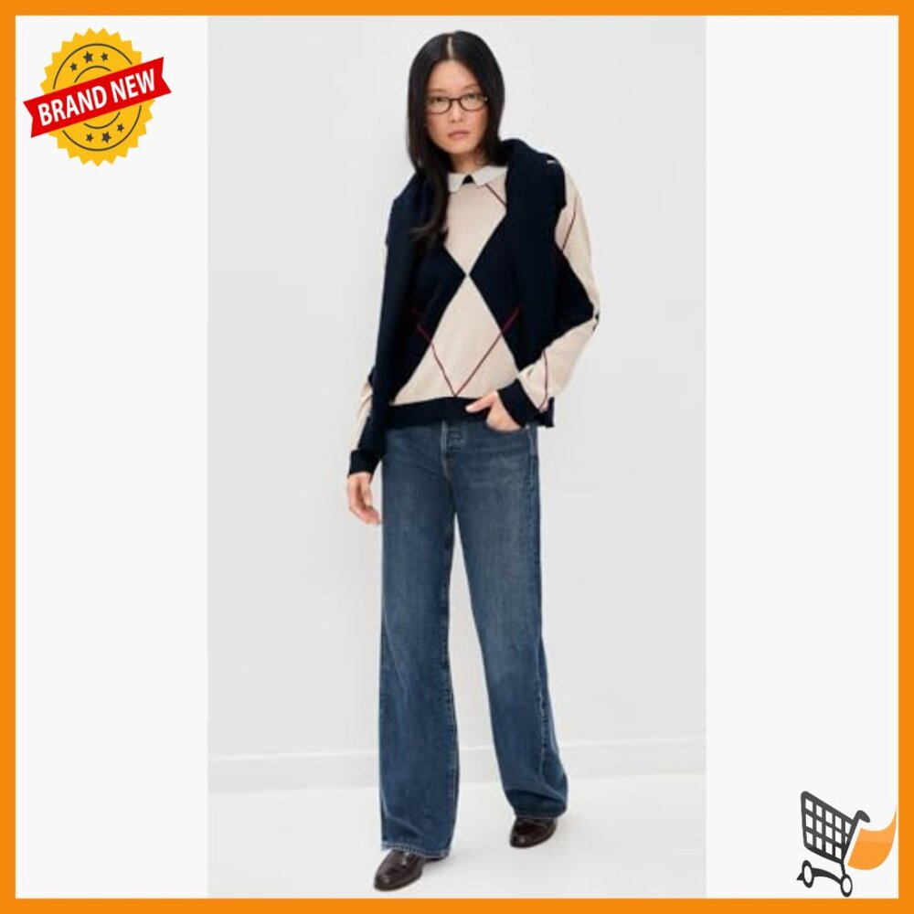 Wool Blend Collared Pullover Sweater Long Sleeve … - image 5